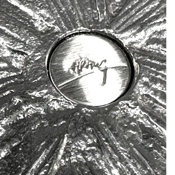 Michael Aram Rare Textured Poppy 13.5" Large Metal Salad Serving Bowl-Stunning - Picture 6 of 6